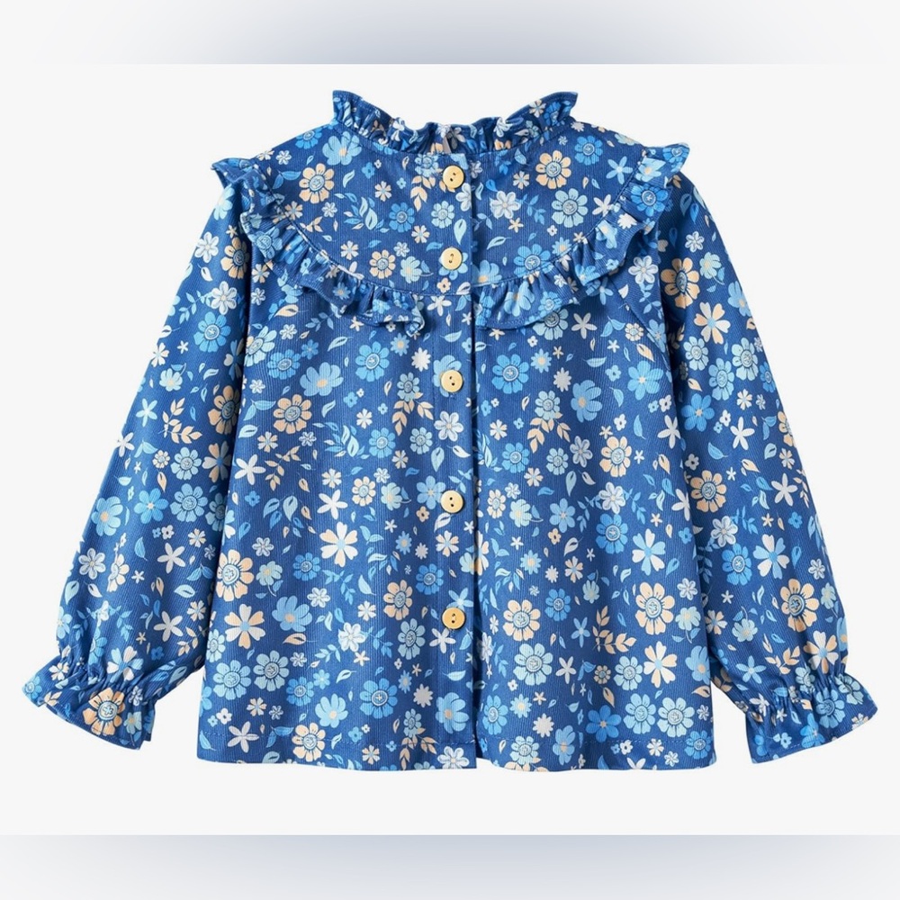 Girls 2T Floral Blouse